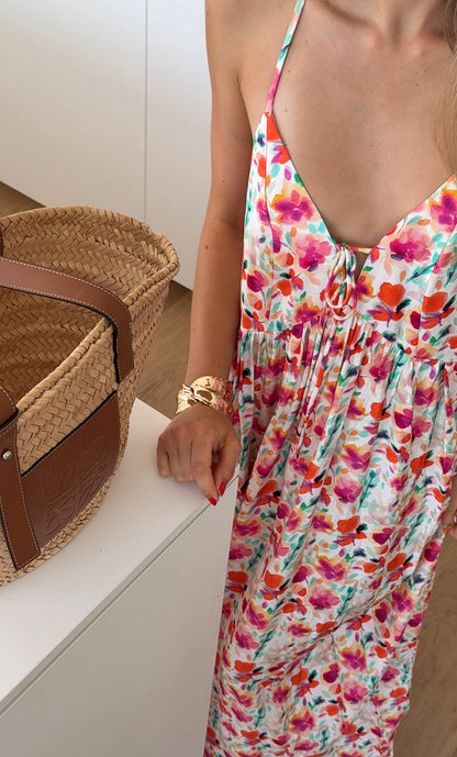 VESTIDO MAXI DE FLORES