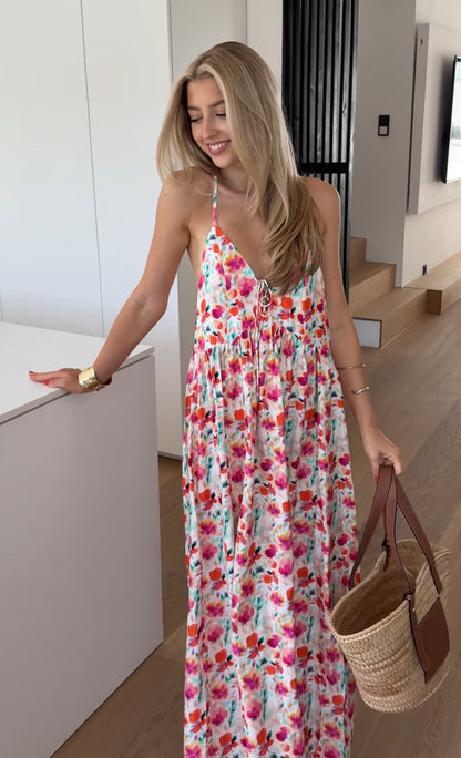 VESTIDO MAXI DE FLORES