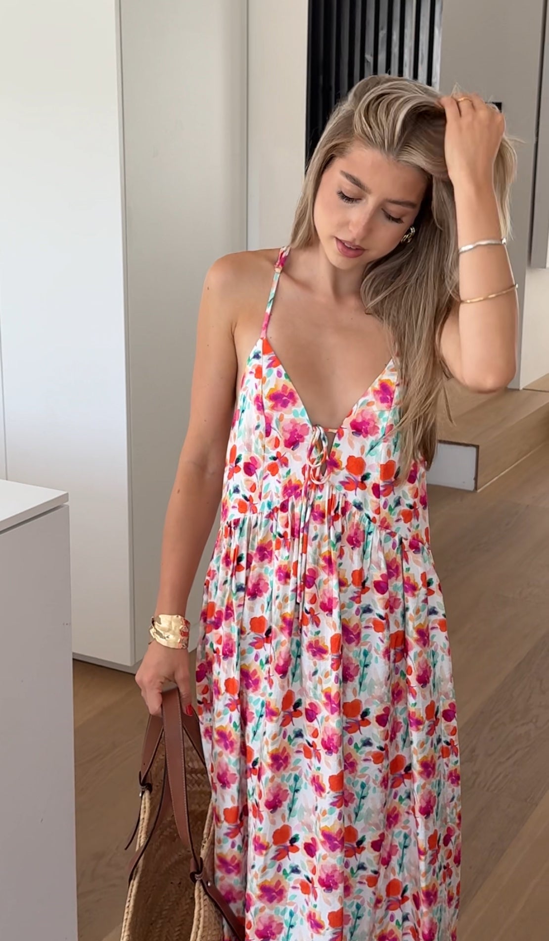 VESTIDO MAXI DE FLORES