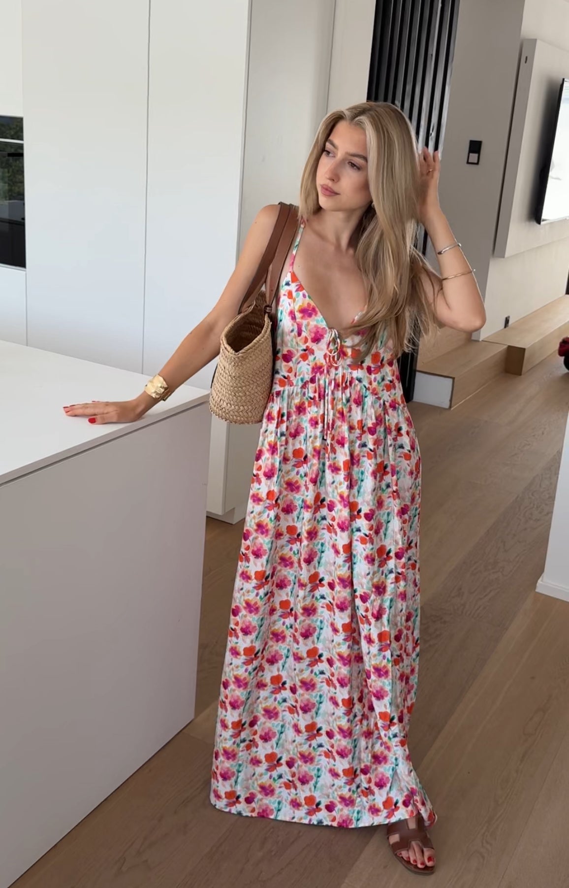 VESTIDO MAXI DE FLORES