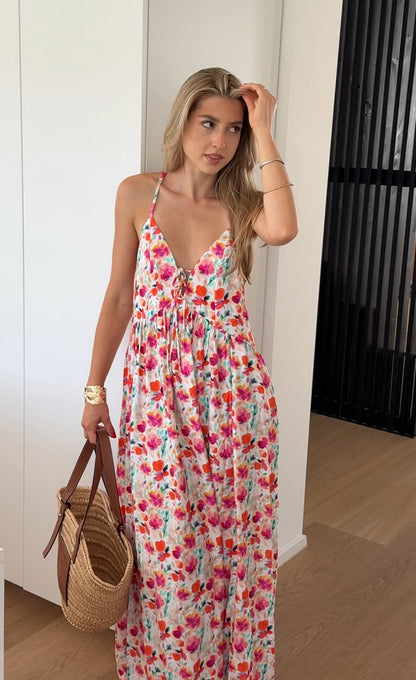 VESTIDO MAXI DE FLORES