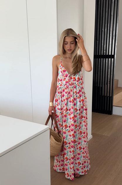 VESTIDO MAXI DE FLORES