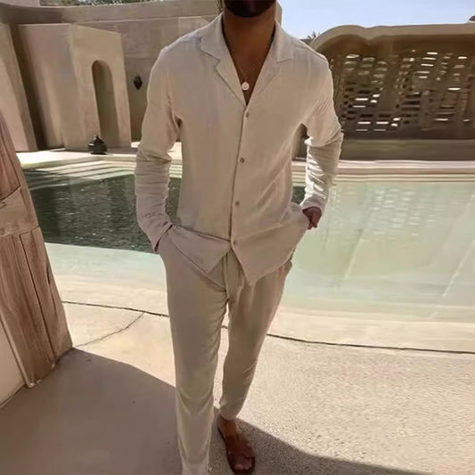 CONJUNTO DE VERANO DE LINO PARA HOMBRE