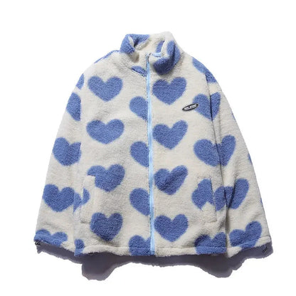 CHAQUETA REVERSIBLE CON CORAZONES