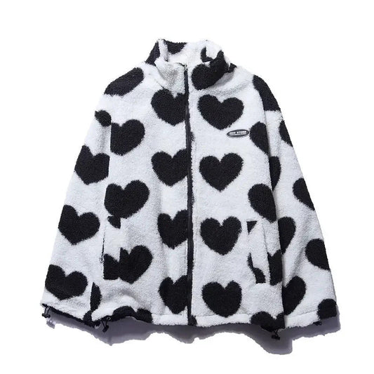 CHAQUETA REVERSIBLE CON CORAZONES