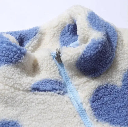 CHAQUETA REVERSIBLE CON CORAZONES