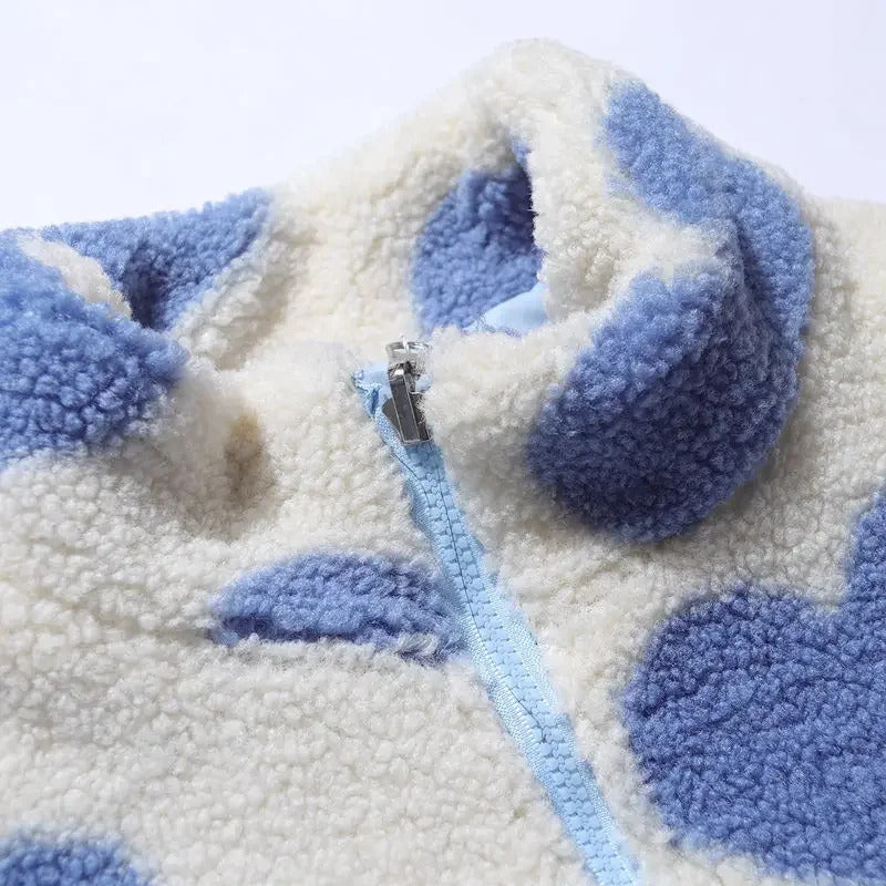 CHAQUETA REVERSIBLE CON CORAZONES