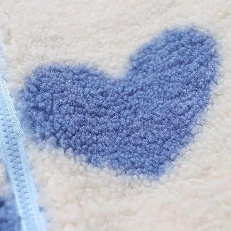 CHAQUETA REVERSIBLE CON CORAZONES