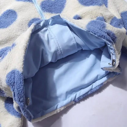 CHAQUETA REVERSIBLE CON CORAZONES