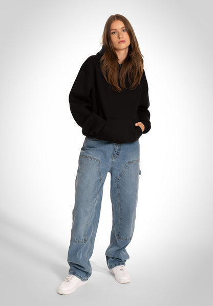 SUDADERA OVERSICE NEGRA