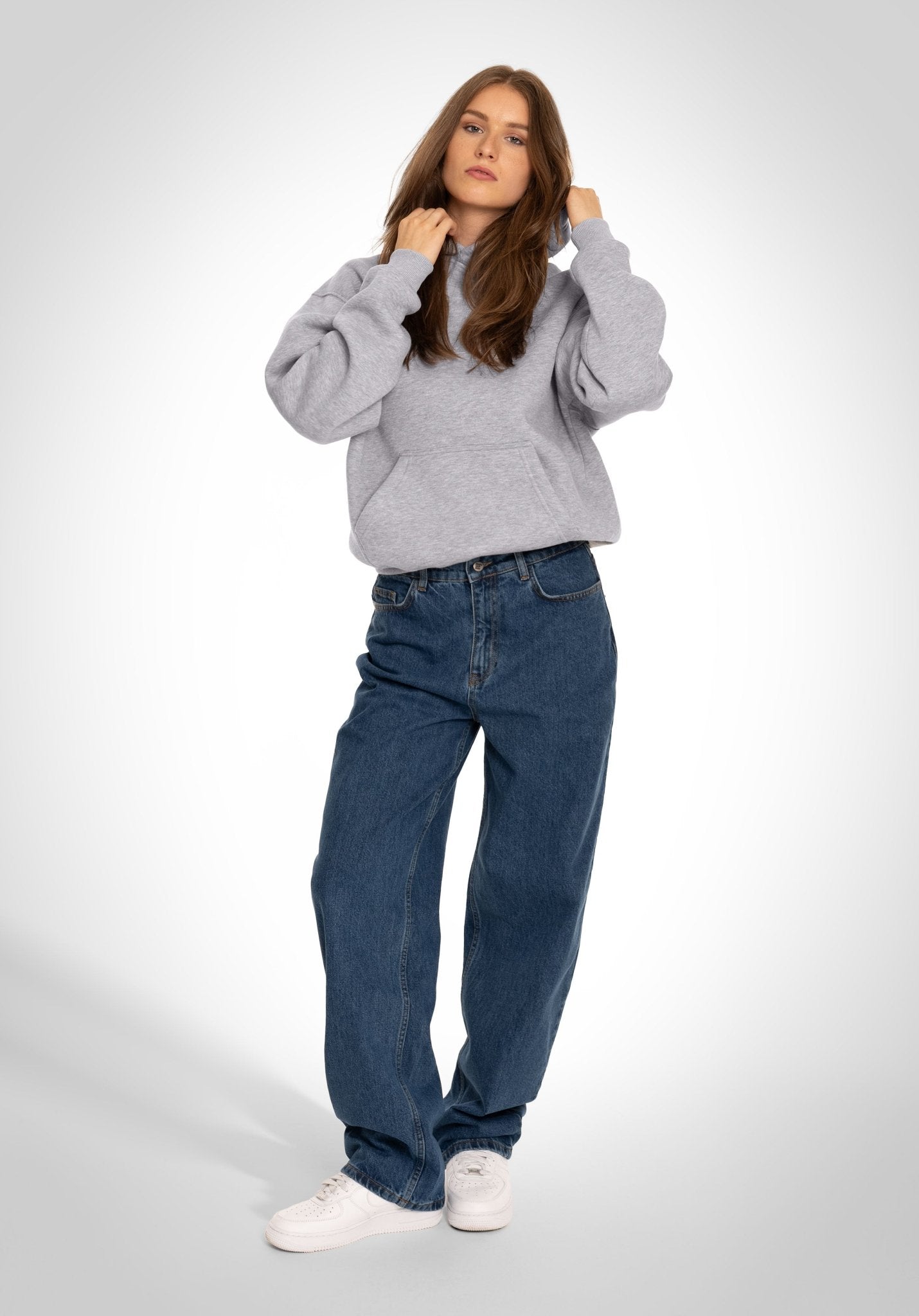 SUDADERA OVERSIZE GRIS