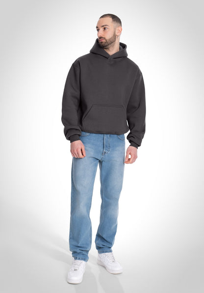 SUDADERA OVERSIZE GRIS OSCURO